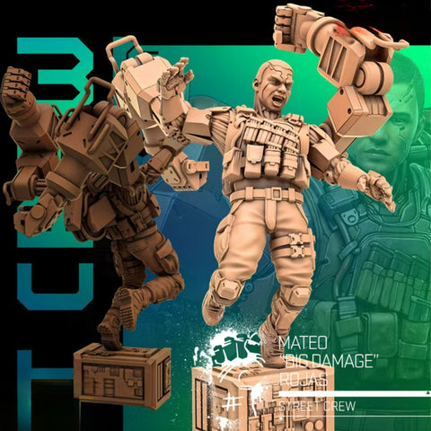 Mateo 'Big Damage' Rojas | BeaMini Print to Order Miniatures