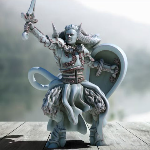 Tiefling Paladin | BeaMini Print to Order Miniatures
