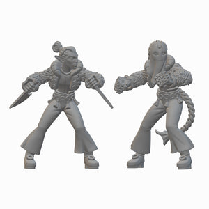 Drow Monks | BeaMini Unpainted RPG Miniatures