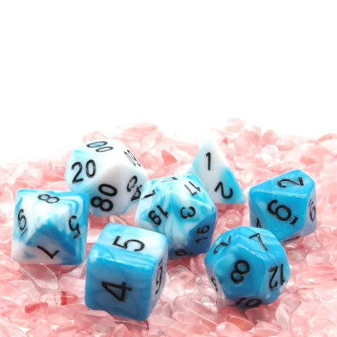 Cloudshift - 7 Piece Polyhedral Dice Set + Dice Bag