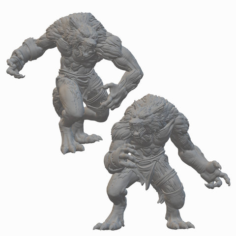 Werewolves | BeaMini Unpainted RPG Miniatures