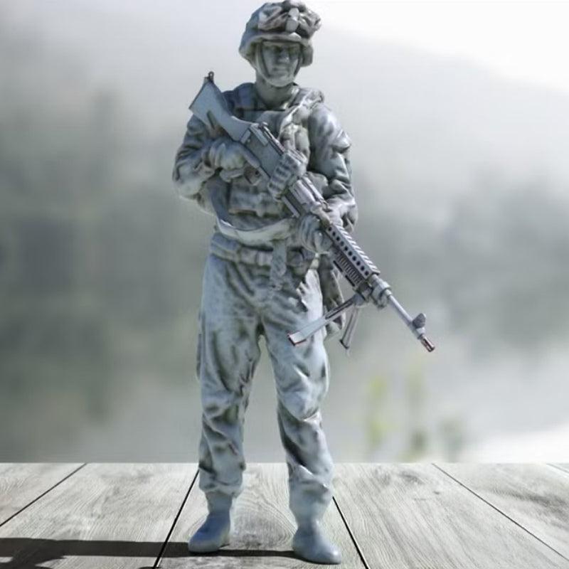 Marine with Machine Gun | BeaMini Print to Order Miniatures