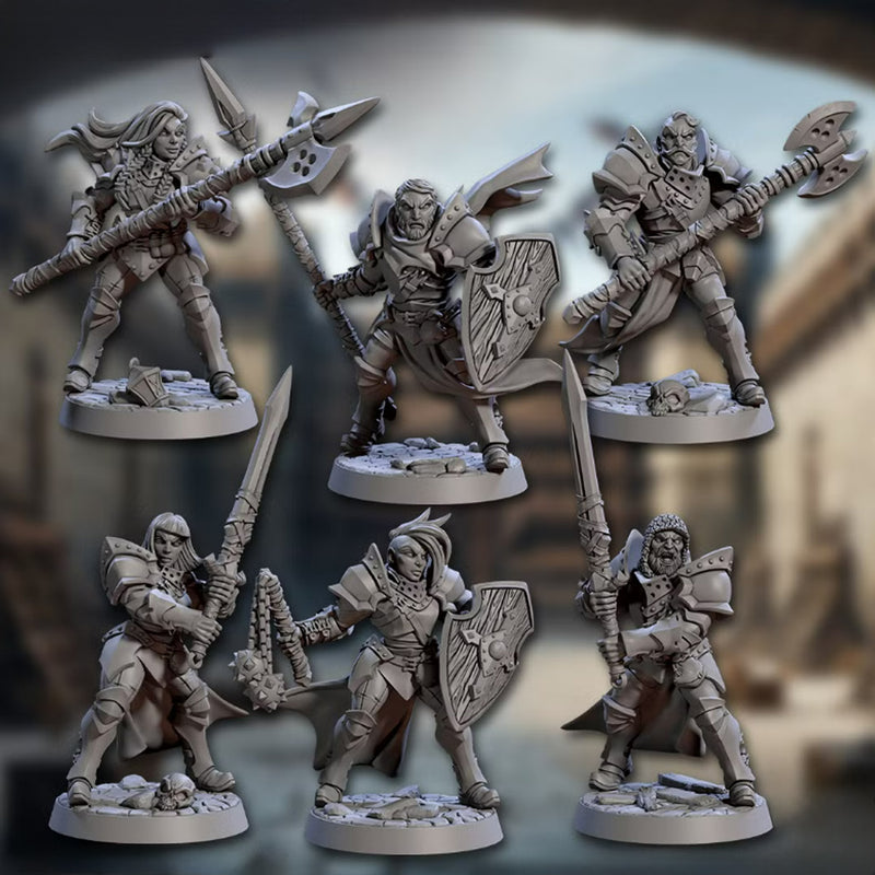 Human Paladins | BeaMini Print to Order Miniatures