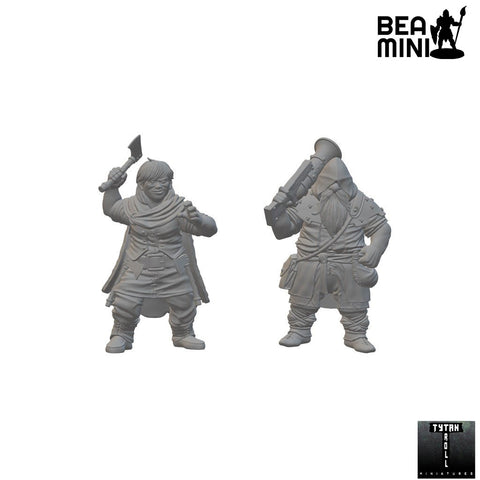 Dwarven Rangers | BeaMini Unpainted RPG Miniatures