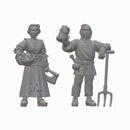Farmers | BeaMini Unpainted RPG Miniatures