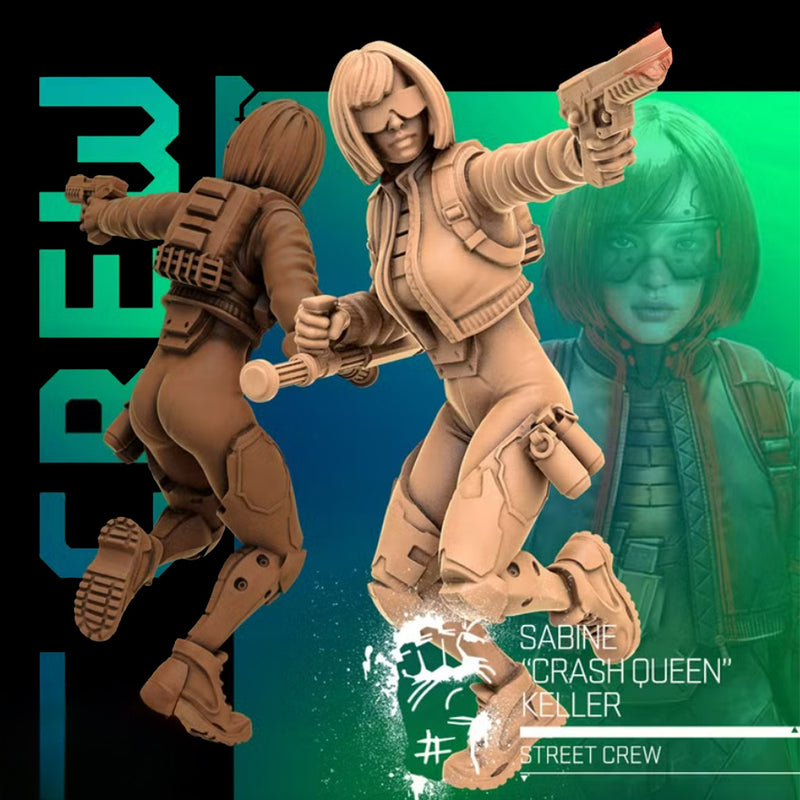 Sabine 'Crash Queen' Keller | BeaMini Print to Order Miniatures
