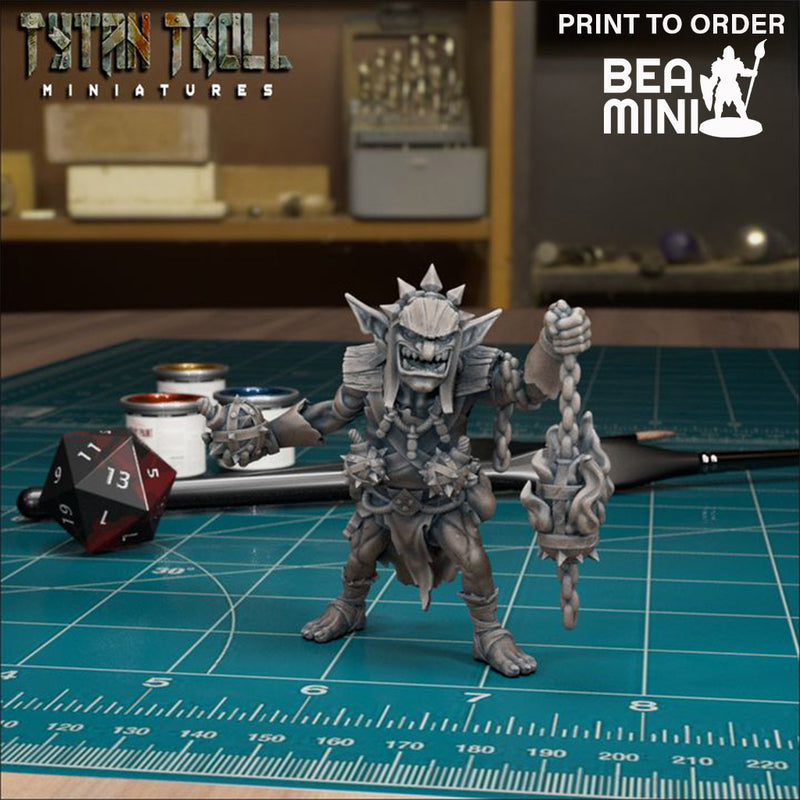 Goblin Shaman 01 | BeaMini Print to Order Miniatures