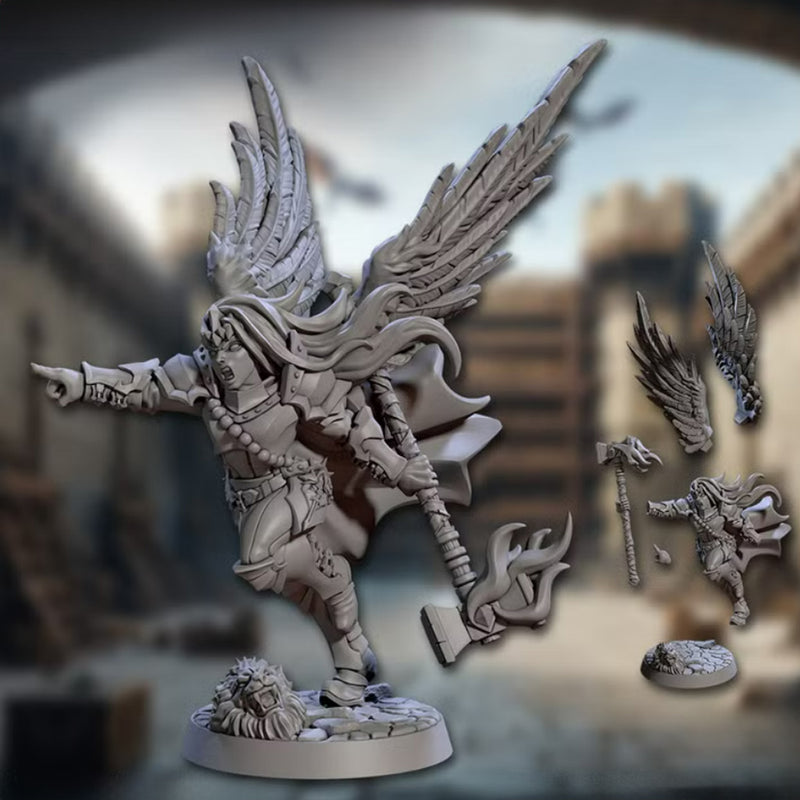 Aasimar Paladin - Morgana Ascended | BeaMini Print to Order Miniatures