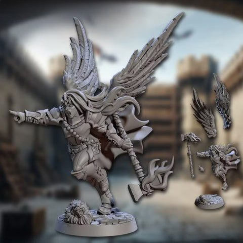 Aasimar Paladin - Morgana Ascended | BeaMini Print to Order Miniatures