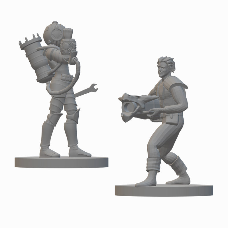 Human Artificer (Wave 2) | BeaMini Unpainted RPG Miniatures