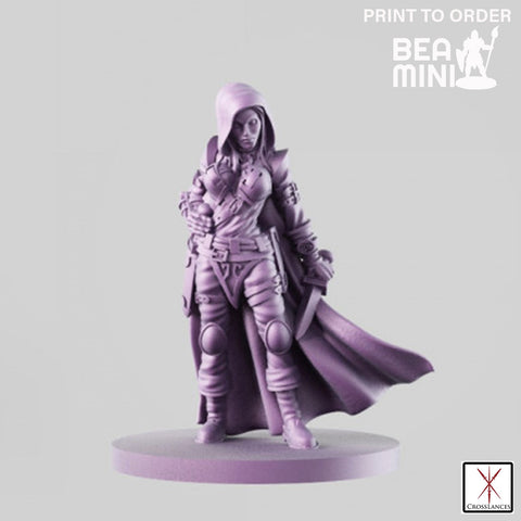 Human Female Rogue | BeaMini Print to Order Miniatures