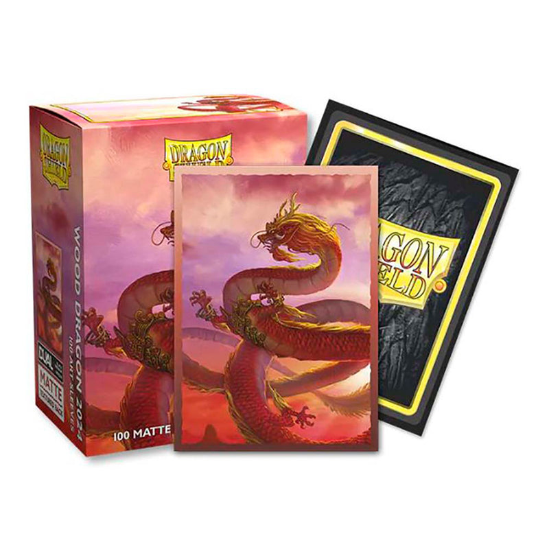 Dragon Shield Dual Matte Art Sleeves  - Wood Dragon (100 Pack)