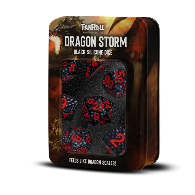 Dragon Storm Black Dragon Scales Silicone Dice (Handcrafted Dice)