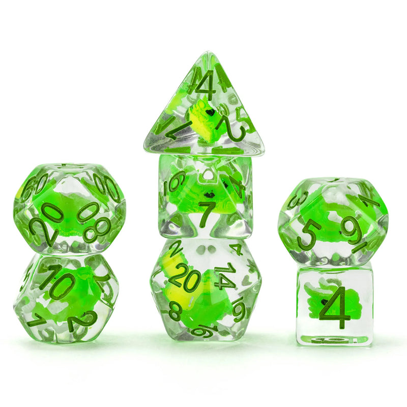 Dragon Storm Green Dragon Inclusion Dice (Handcrafted Dice )