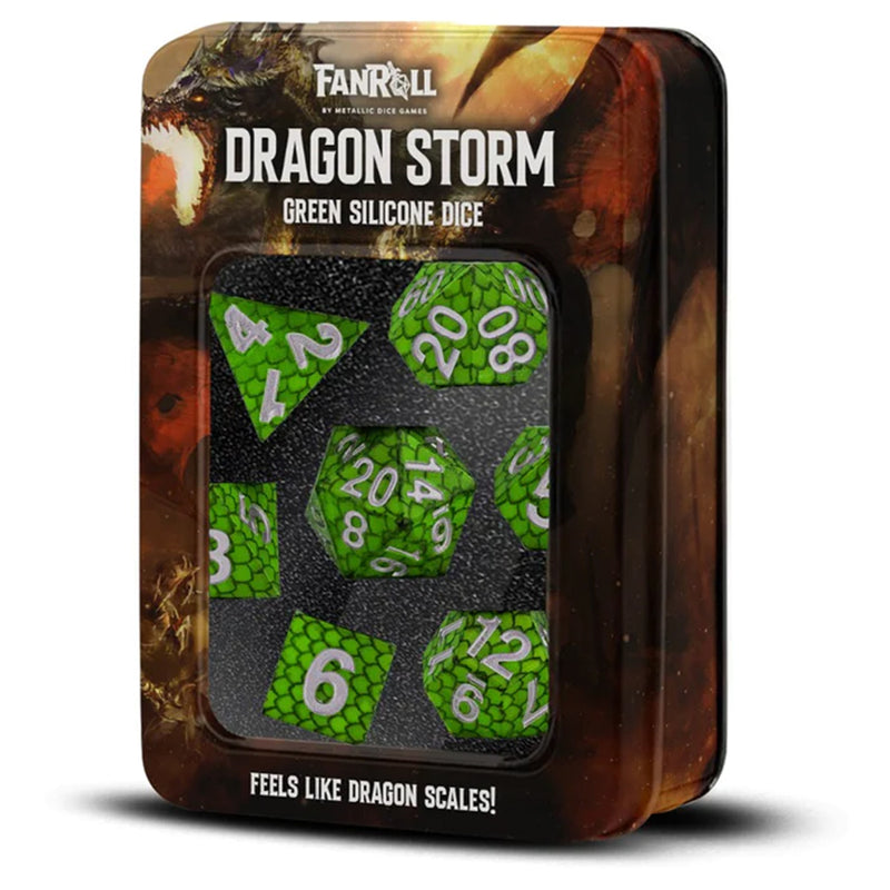 Dragon Storm Green Dragon Scales Silicone Dice (Handcrafted Dice)