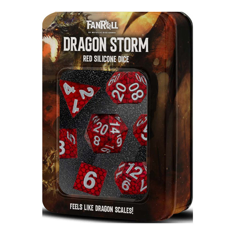 Dragon Storm Red Dragon Scales Silicone Dice (Handcrafted Dice)