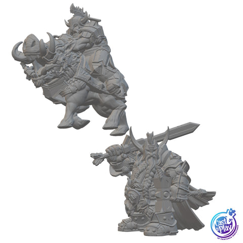 Dwarven Paladins | BeaMini Unpainted RPG Miniatures