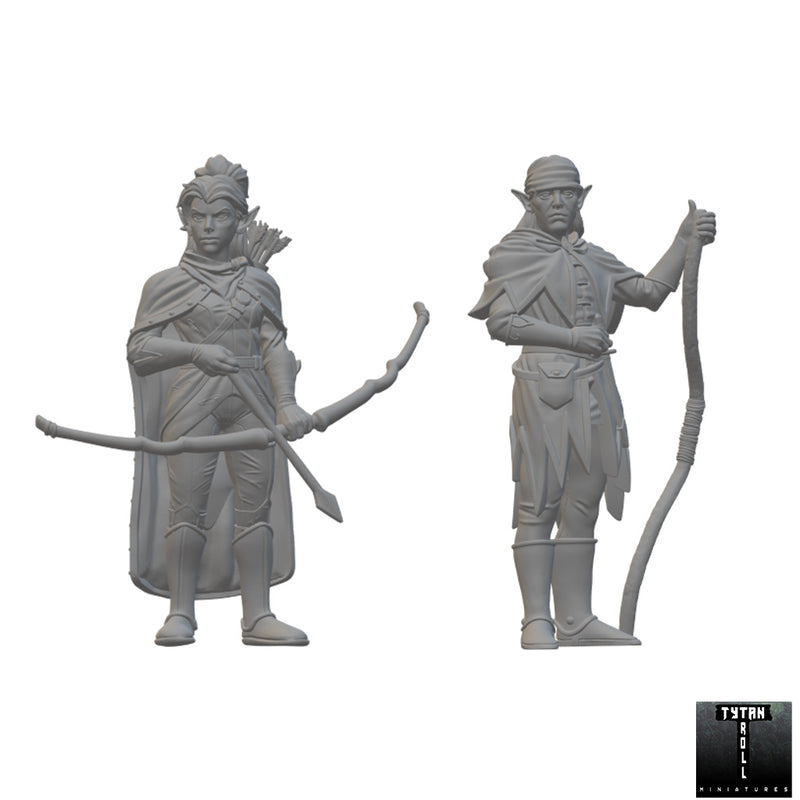 Elf Rangers | BeaMini Unpainted RPG Miniatures