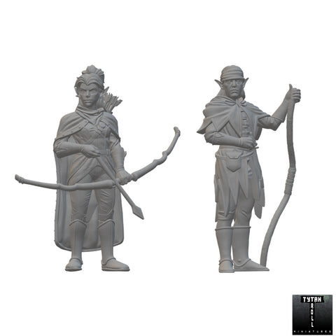 Elf Rangers | BeaMini Unpainted RPG Miniatures