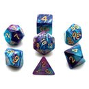 Elven Carnivale - 7 Piece Polyhedral Dice Set + Dice Bag