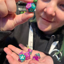 Elven Court - 7 Piece Polyhedral Dice Set + Dice Bag