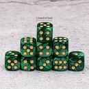 Emerald 12mm D6 Dice Set of 12