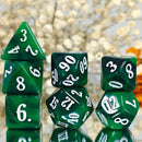 Emerald Isles - 7 Piece Polyhedral Dice Set + Dice Bag