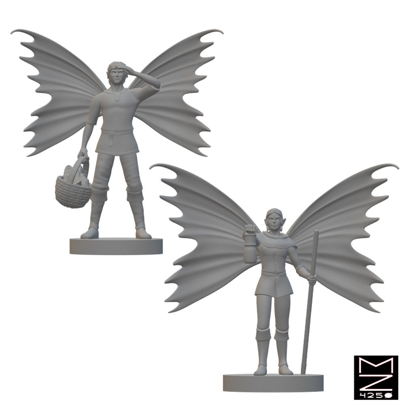 Fairy Folk Commoners | BeaMini Unpainted RPG Miniatures