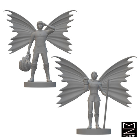 Fairy Folk Commoners | BeaMini Unpainted RPG Miniatures