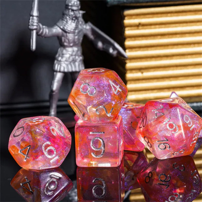 Fairy Mystic - 7 Piece Polyhedral Dice Set + Dice Bag