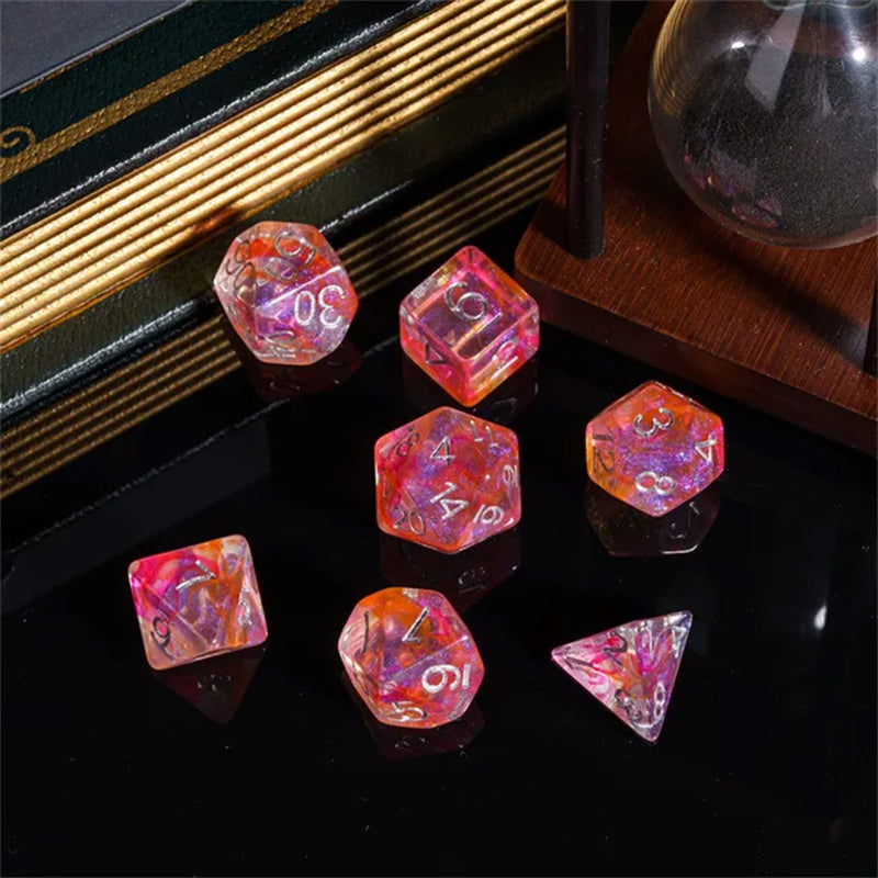 Fairy Mystic - 7 Piece Polyhedral Dice Set + Dice Bag