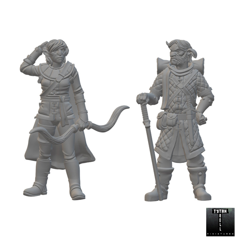Firbolg Rangers | BeaMini Unpainted RPG Miniatures