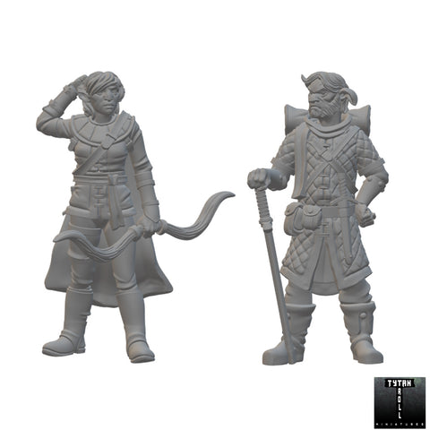 Firbolg Rangers | BeaMini Unpainted RPG Miniatures