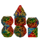 Fractured Magic - 7 Piece Polyhedral Dice Set + Dice Bag