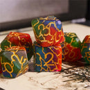 Fractured Magic - 7 Piece Polyhedral Dice Set + Dice Bag