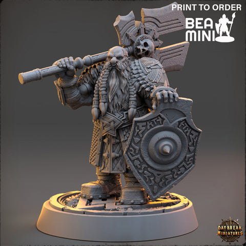 Froden Rokk - Deviant Dwarves of the Pandemonium | BeaMini Print to Order Miniatures