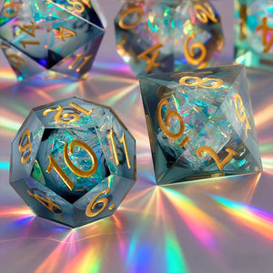 Frozen Crystal - Handcrafted Dice Set