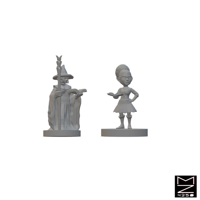 Gnome Female Wizards | BeaMini Unpainted RPG Miniatures