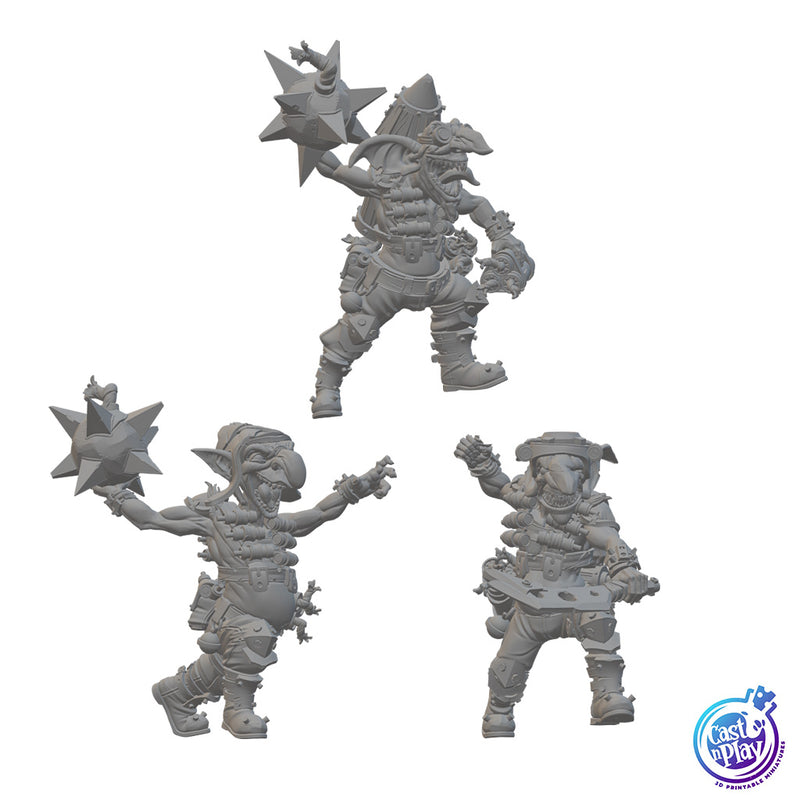 Goblin Bombers | BeaMini Unpainted RPG Miniatures