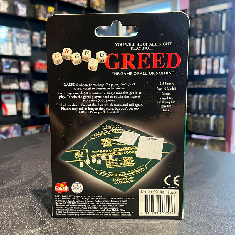 Greed Dice Game