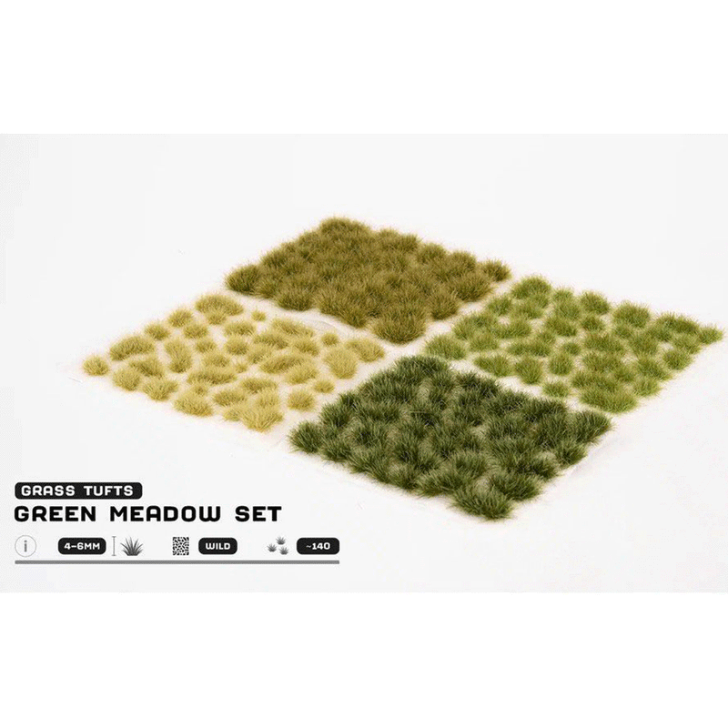 Gamers Grass - Green Meadow Tuft Set