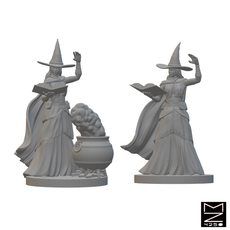 Human Female Wizards | BeaMini Unpainted RPG Miniatures
