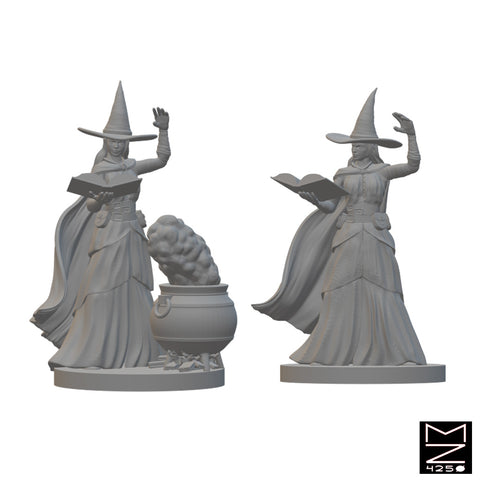 Human Female Wizards | BeaMini Unpainted RPG Miniatures