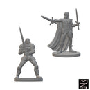 Half Elf Fighters | BeaMini Unpainted RPG Miniatures