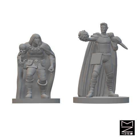 Half Elf Warlocks | BeaMini Unpainted RPG Miniatures