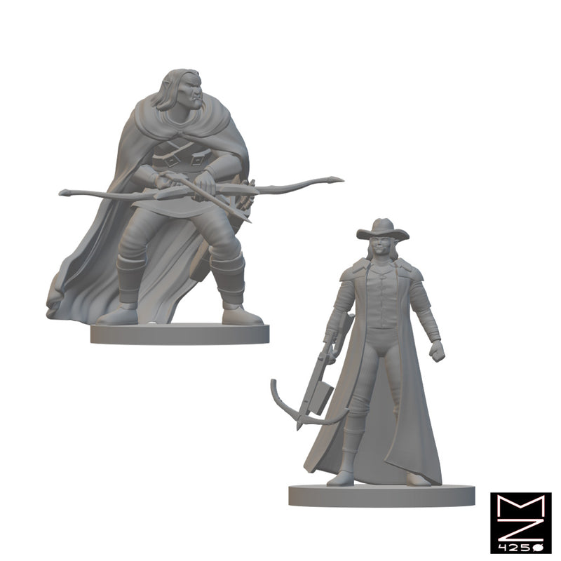 Half Orc Rangers | BeaMini Unpainted RPG Miniatures