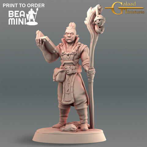 Half-Orc Wizard | BeaMini Print to Order Miniatures