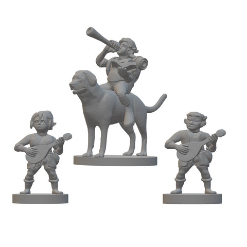 Halfling Bards | BeaMini Unpainted RPG Miniatures