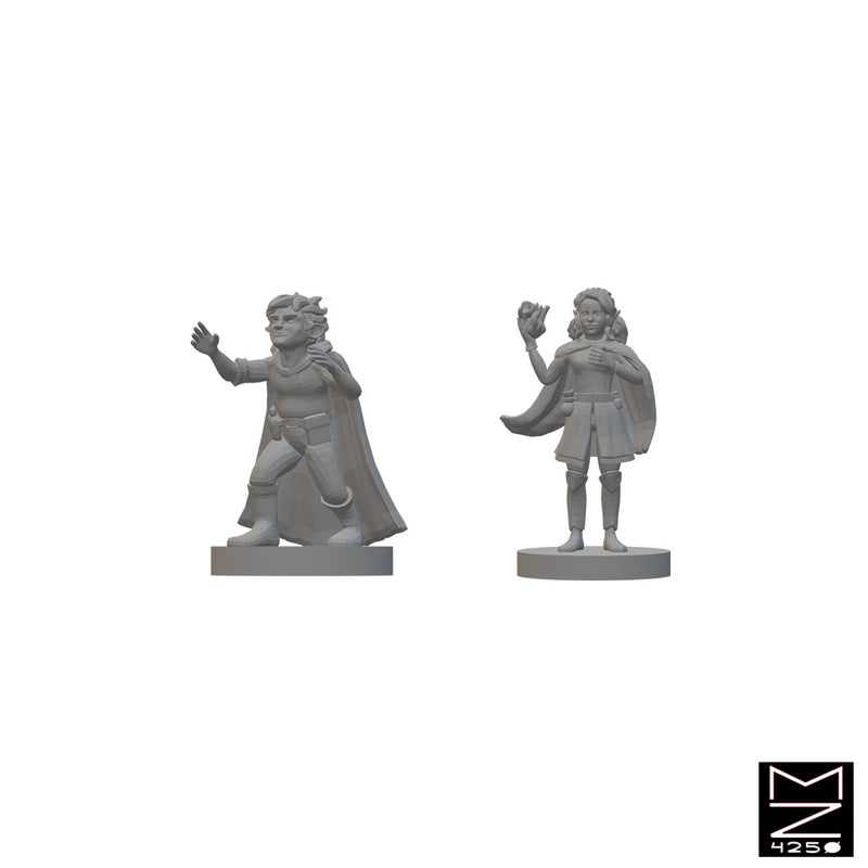 Halfling Sorcerers | BeaMini Unpainted RPG Miniatures