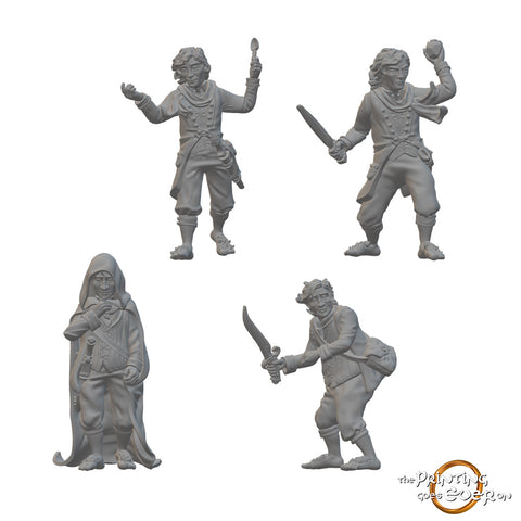 Halflings | BeaMini Unpainted RPG Miniatures